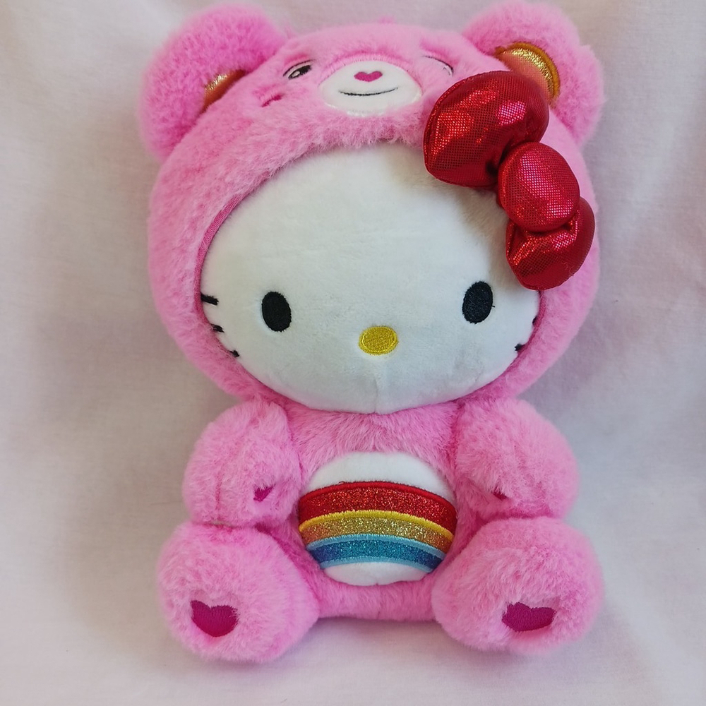 Care Bears Hello Kitty Cheer Bear 8" Plush